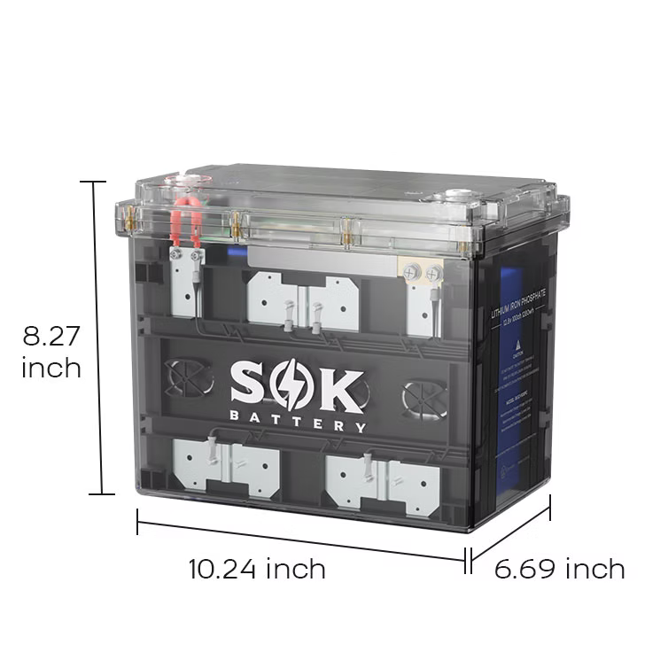 SOK Battery 12V 100Ah LiFePO4 Battery Bluetooth With Clear Sealed Box