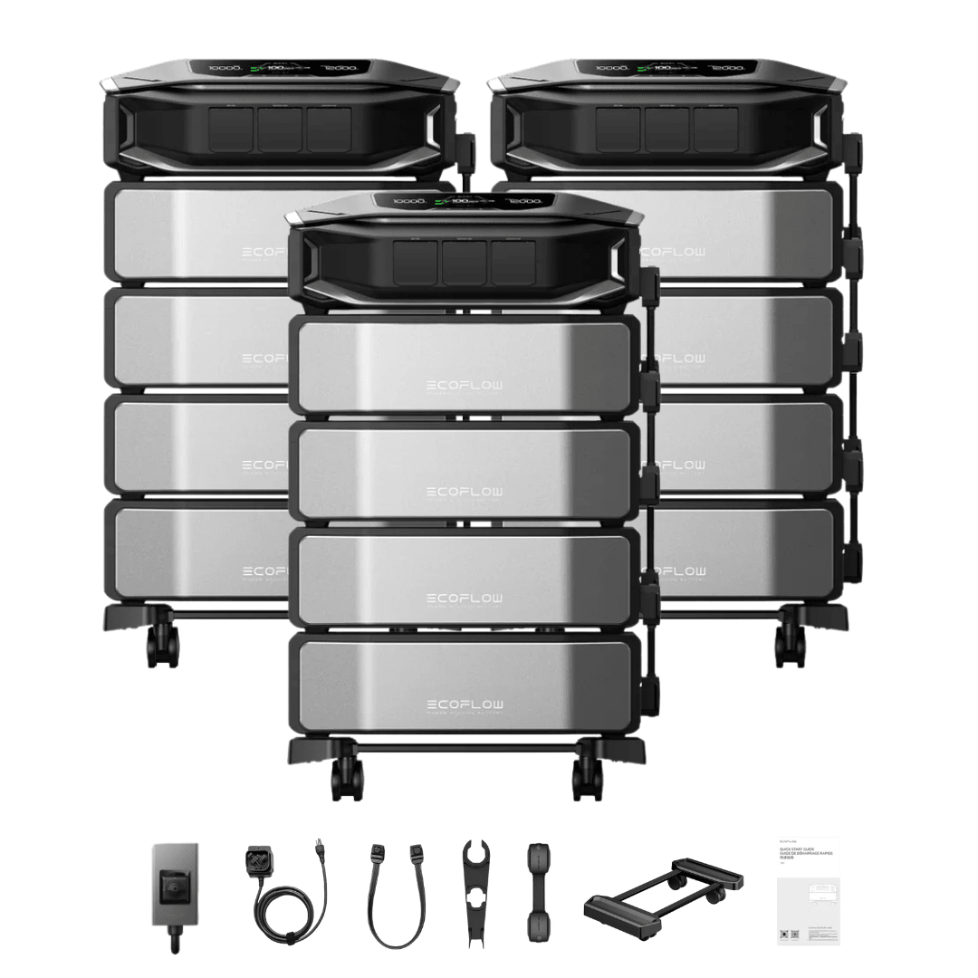 3 x EcoFlow DELTA Pro Ultra X Inverter + Batteries - Off Grid Stores