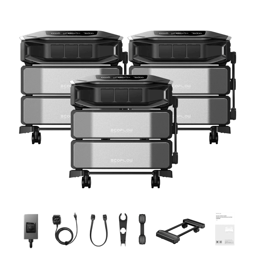 3 x EcoFlow DELTA Pro Ultra X Inverter + Batteries - Off Grid Stores