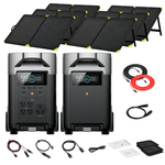 EcoFlow DELTA Pro With Extra Battery 7200Wh 3600W Solar Generator + 200W Portable Monocrystalline Solar Panels Kit