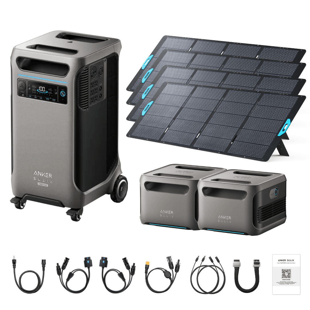 Anker SOLIX F3800 Plus Portable Power Station + 400W Portable Solar Panel - Off Grid Stores