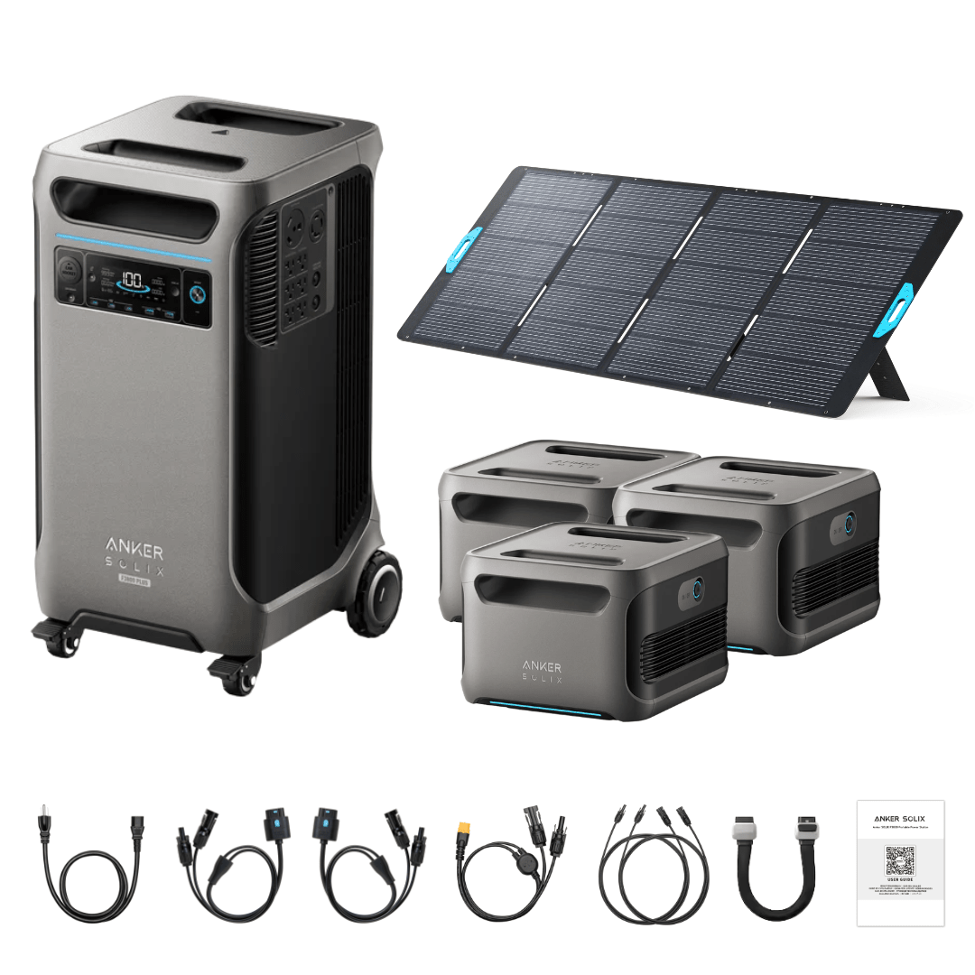 Anker SOLIX F3800 Plus Portable Power Station + 400W Portable Solar Panel - Off Grid Stores
