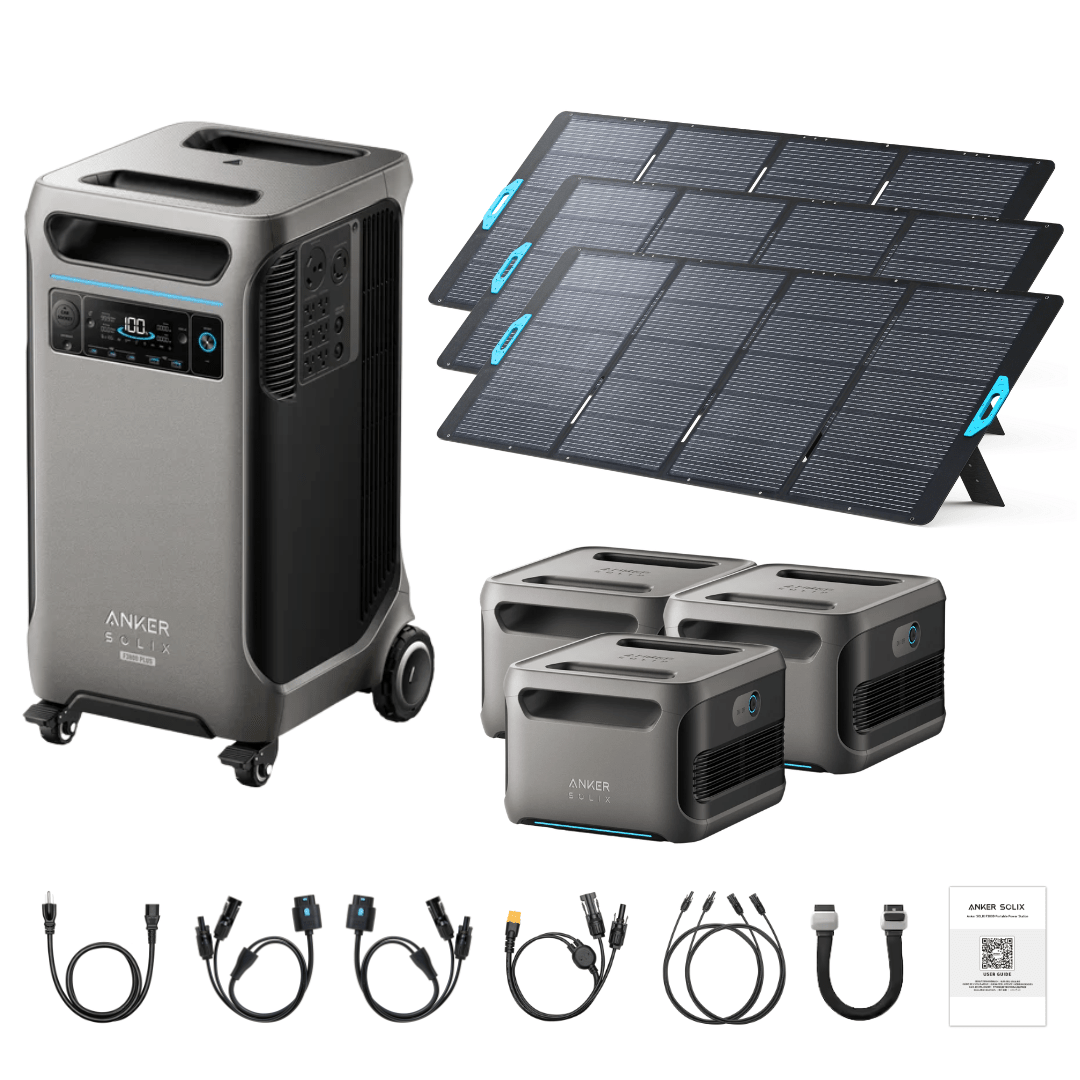 Anker SOLIX F3800 Plus Portable Power Station + 400W Portable Solar Panel - Off Grid Stores