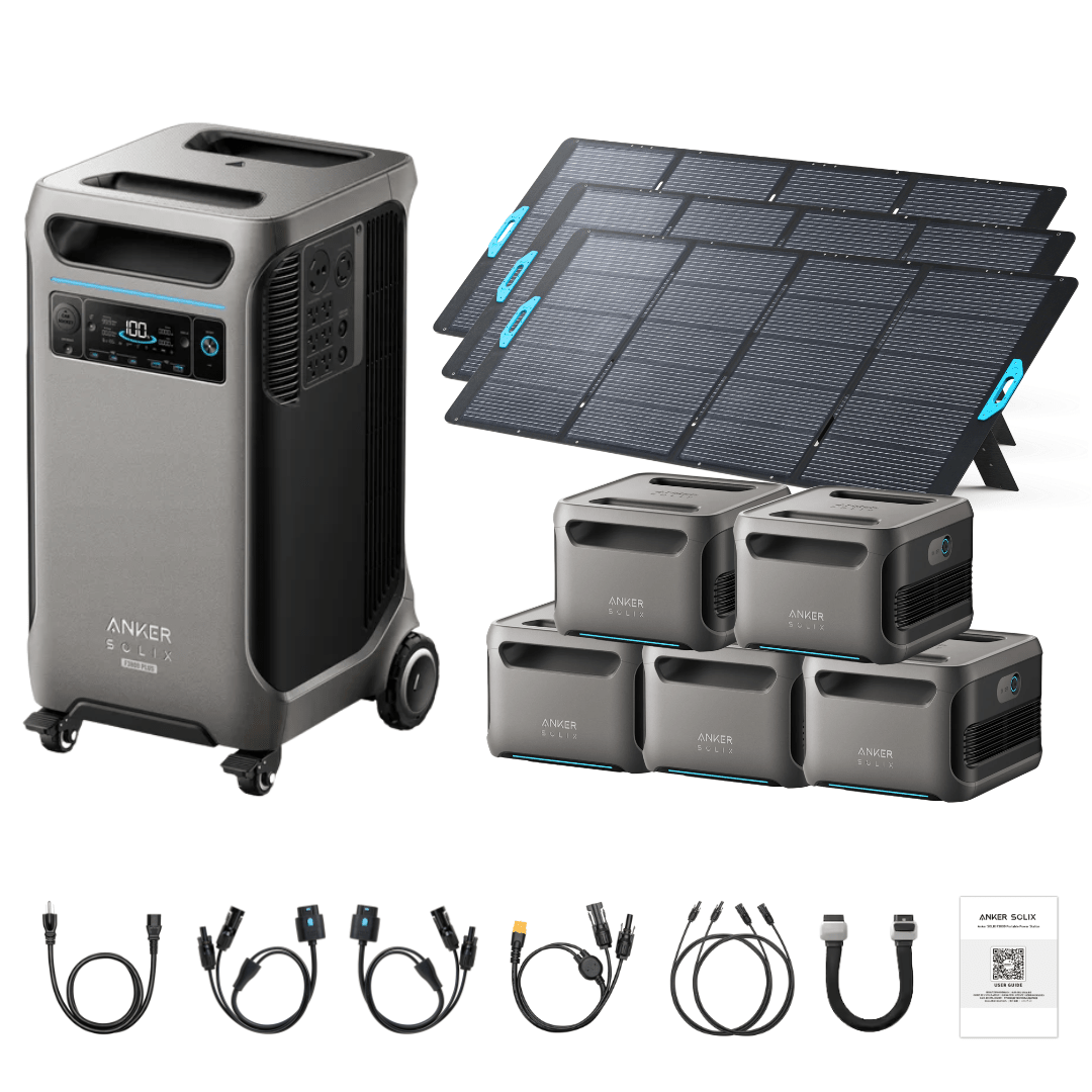 Anker SOLIX F3800 Plus Portable Power Station + 400W Portable Solar Panel - Off Grid Stores