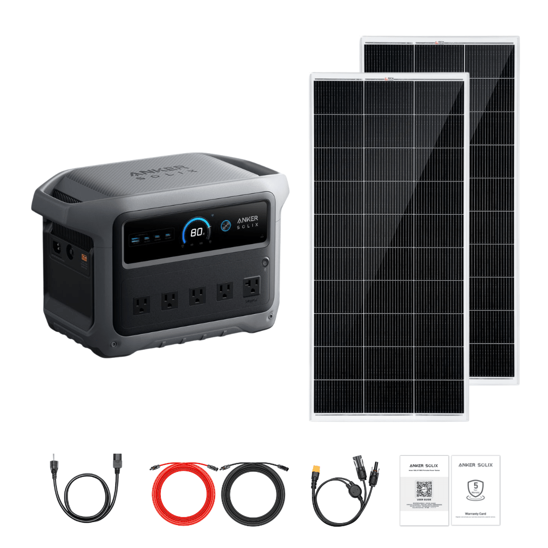 Anker SOLIX C1000 Gen 2 Portable Power Station + Custom Solar Panel Bundle Option - Off Grid Stores