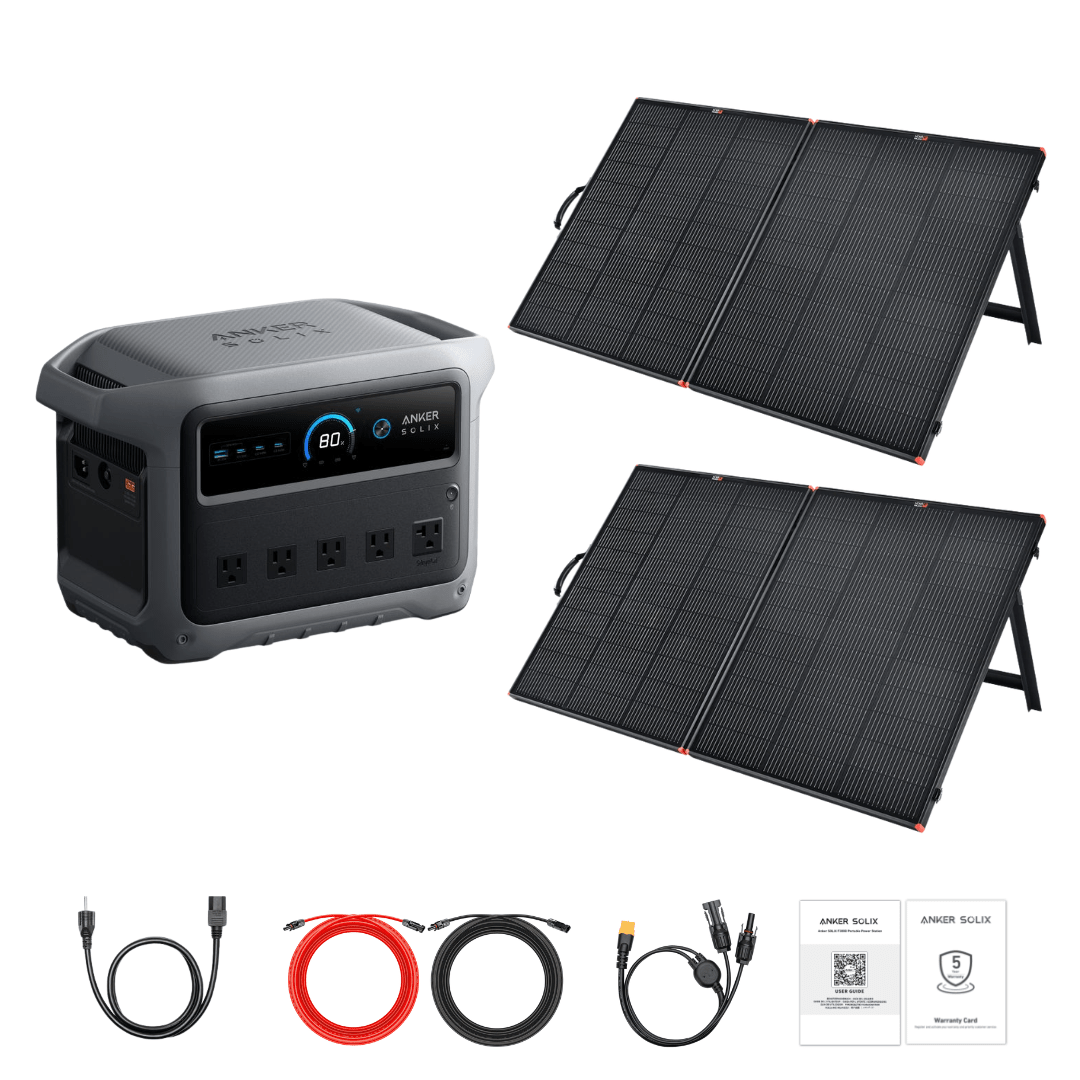Anker SOLIX C1000 Gen 2 Portable Power Station + Custom Solar Panel Bundle Option - Off Grid Stores