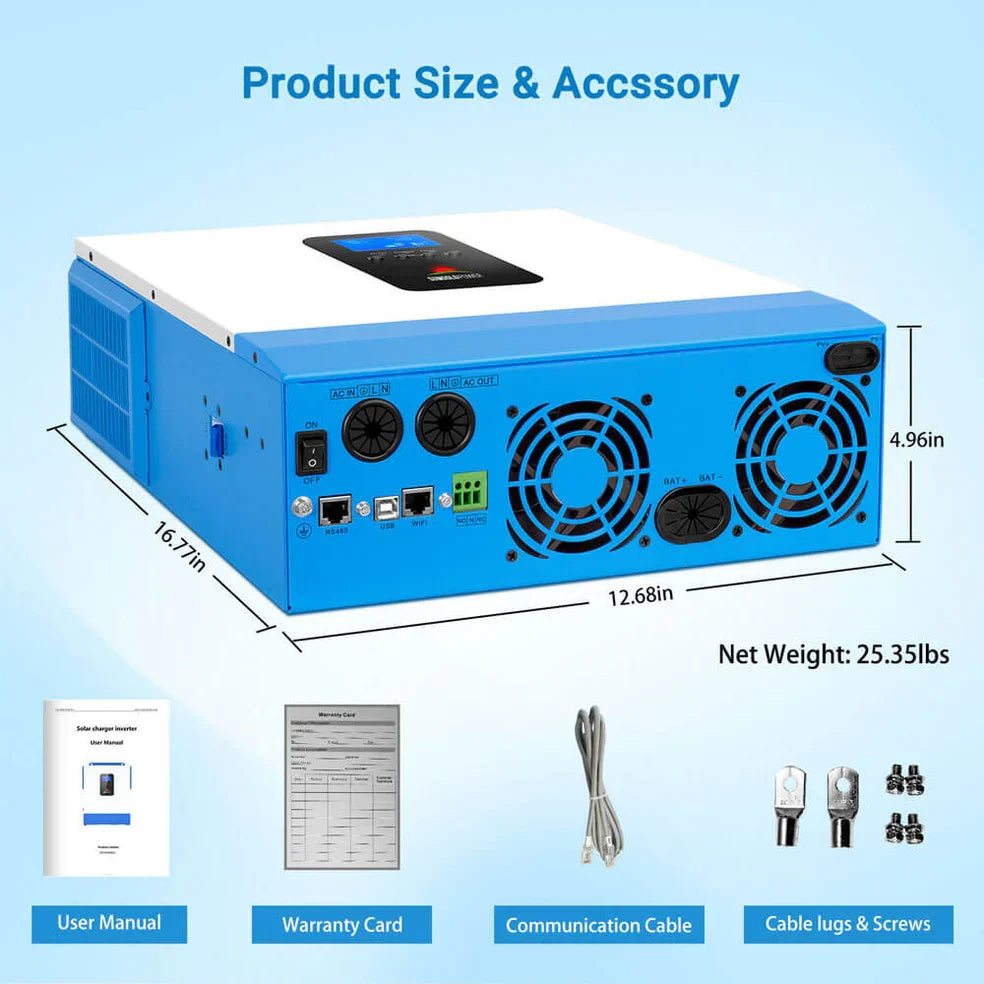 SunGoldPower 5000W 48V Solar Charger Inverter