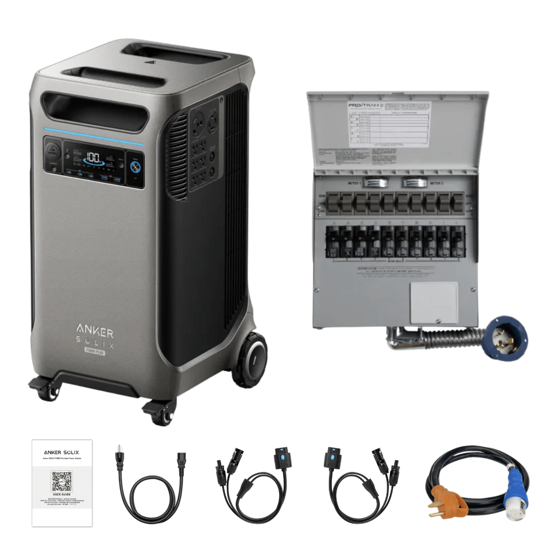 Anker SOLIX F3800 Plus Portable Power Station + 50A Transfer Switch