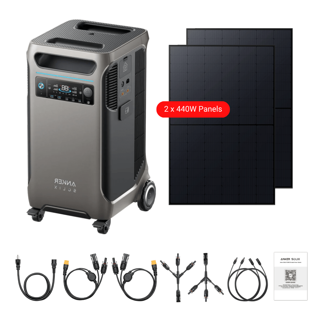 Anker SOLIX F3800 Solar Generator + 440W Rigid Solar Panels - Off Grid Stores