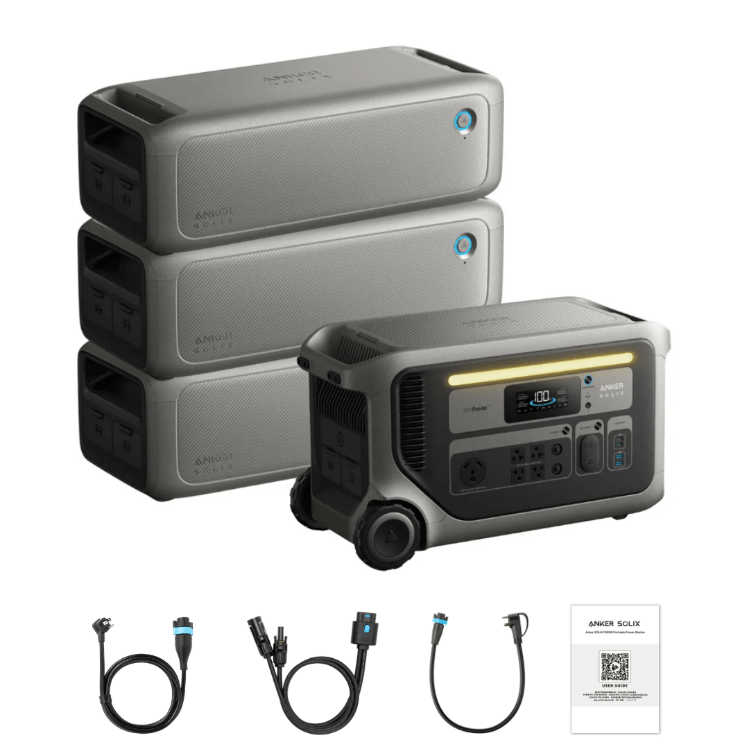 Anker SOLIX F3000 Solar Generator + Expansion Batteries - Off Grid Stores