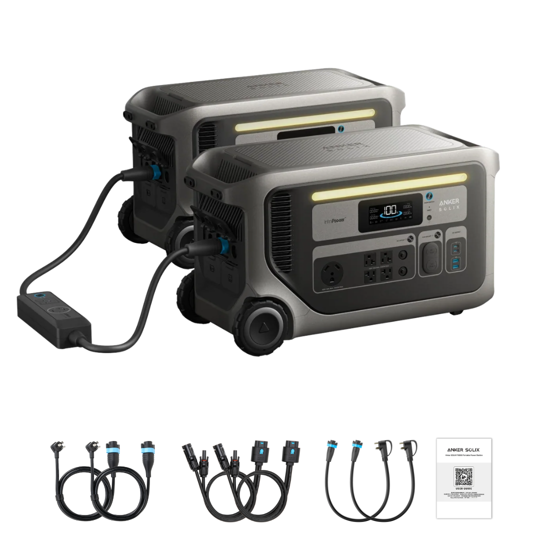 2 x Anker SOLIX F3000 Portable Power Stations Kit