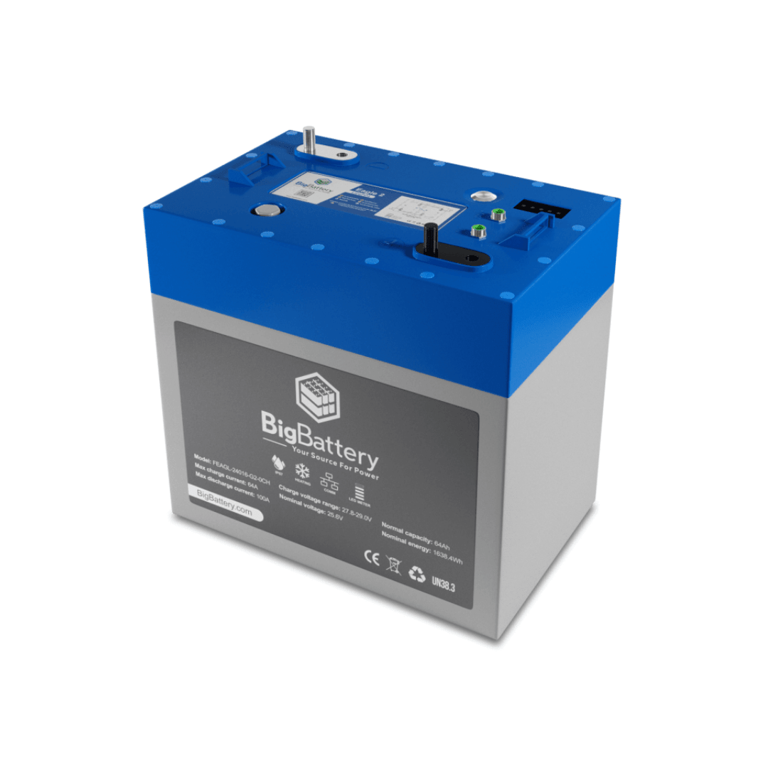 BigBattery EAGLE 2 24V 64Ah 1.63kWh LiFePO4 Battery