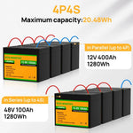 ECO-WORTHY 12V 100Ah Lithium Iron Phosphate Battery