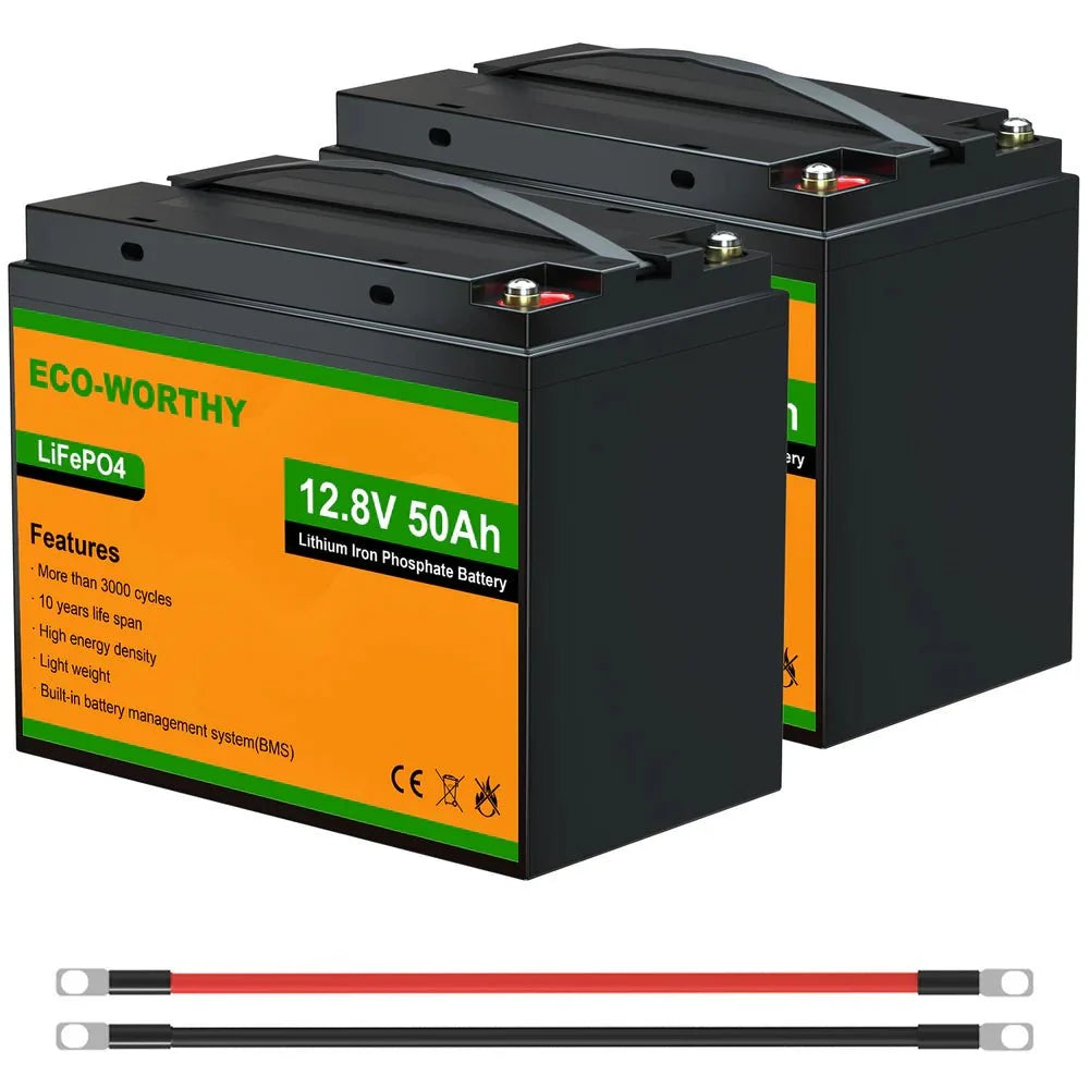 ECO - WORTHY 12V 50Ah Lithium Iron Phosphate Battery - Off Grid Stores