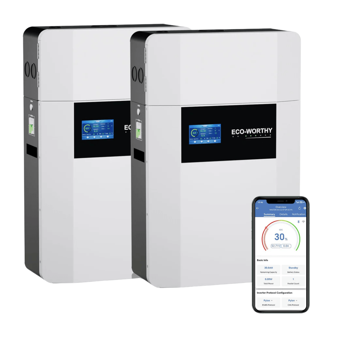 ECO - WORTHY 48V 100AH WallMount Indoor Battery With Conduit Box - Off Grid Stores