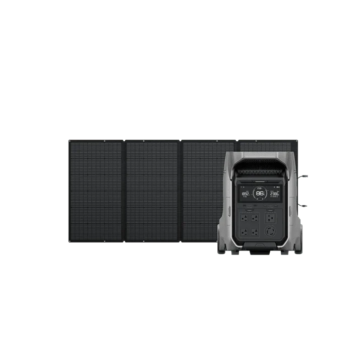 EcoFlow DELTA Pro 3 Solar Generator + 400W Portable Solar Panels