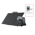 EcoFlow DELTA Pro + 400W Portable Solar Panel + Transfer Switch