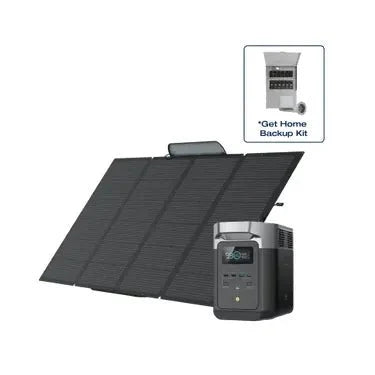EcoFlow DELTA Pro + 400W Portable Solar Panel + Transfer Switch