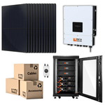 PRO Solar Kit - 48V Battery Bank (10.24kWh - 15.36kWh) + 6kW 120V/240V Hybrid Inverter + 400W Solar Panels - Off Grid Stores