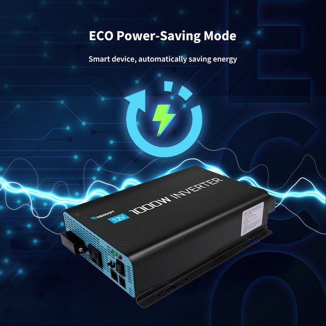 Renogy 1000W 12V Pure Sine Wave Inverter with Power Saving Mode (New Edition) + Bluetooth Module