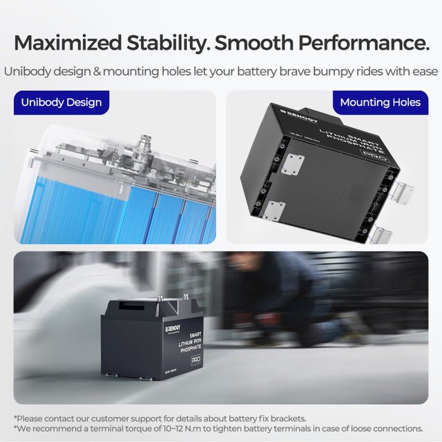 Renogy 12V 100Ah Pro Smart Lithium Iron Phosphate Battery With Bluetooth & Self-heating Function + Renogy ONE Core