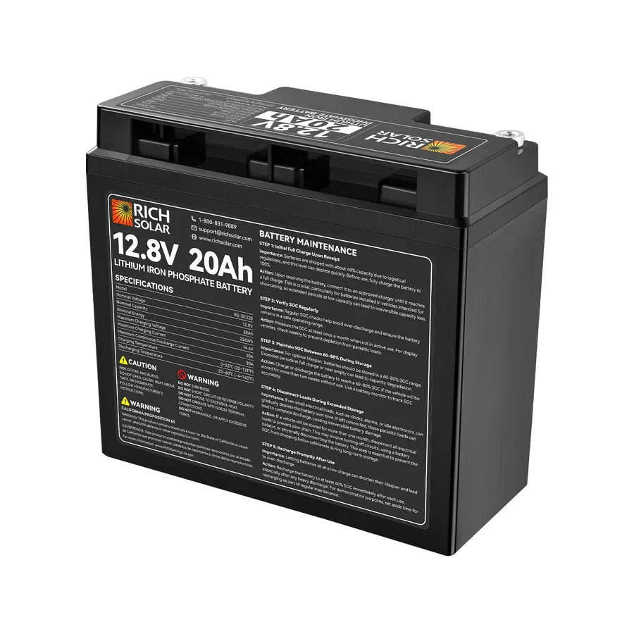 Rich Solar 12V 20Ah LiFePO4 Battery