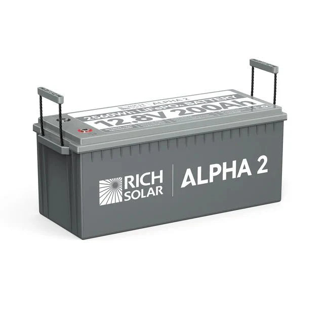 Rich Solar Alpha 2 12V 200Ah LiFePO4 Lithium Iron Phosphate Battery w/ Internal Heating and Bluetooth Function