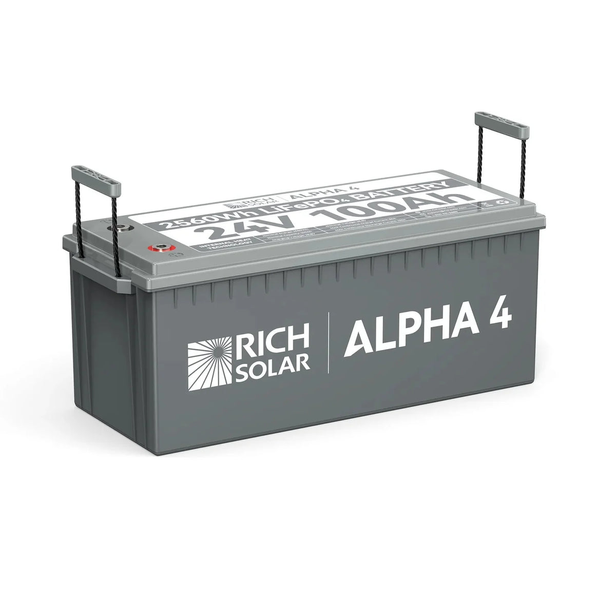 Rich Solar ALPHA 4 24V 100Ah LiFePO4 Battery w/ Internal Heating and Bluetooth