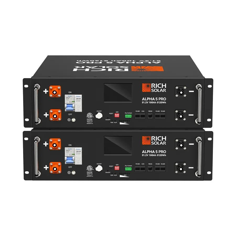 Rich Solar ALPHA 5 PRO 51.2V 100Ah LiFePO4 Lithium Iron Phosphate Batteries - Off Grid Stores