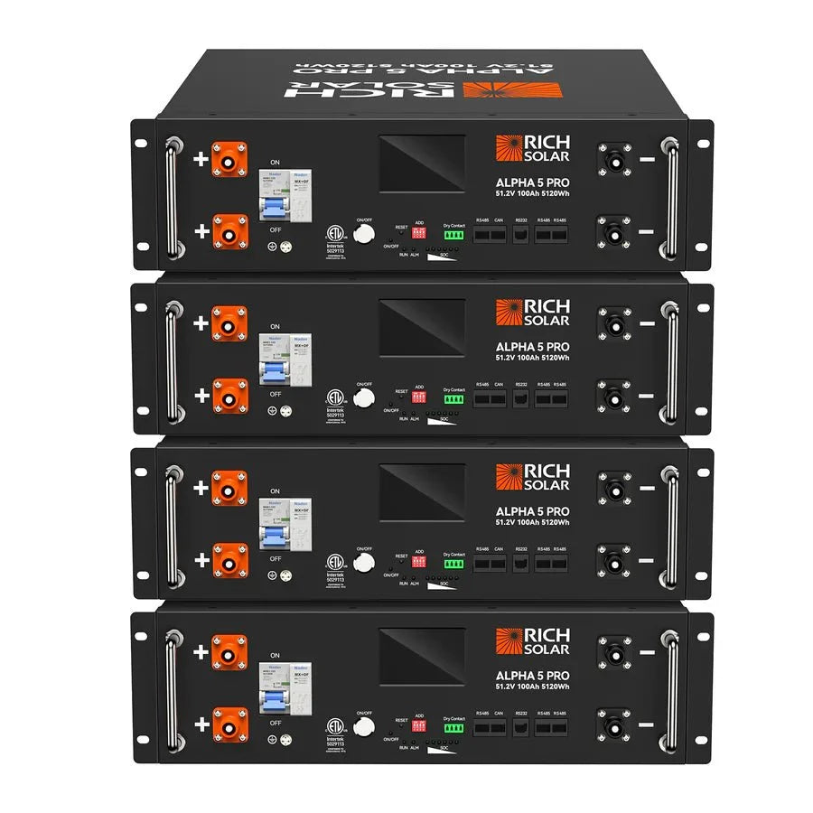 Rich Solar ALPHA 5 PRO 51.2V 100Ah LiFePO4 Lithium Iron Phosphate Batteries - Off Grid Stores