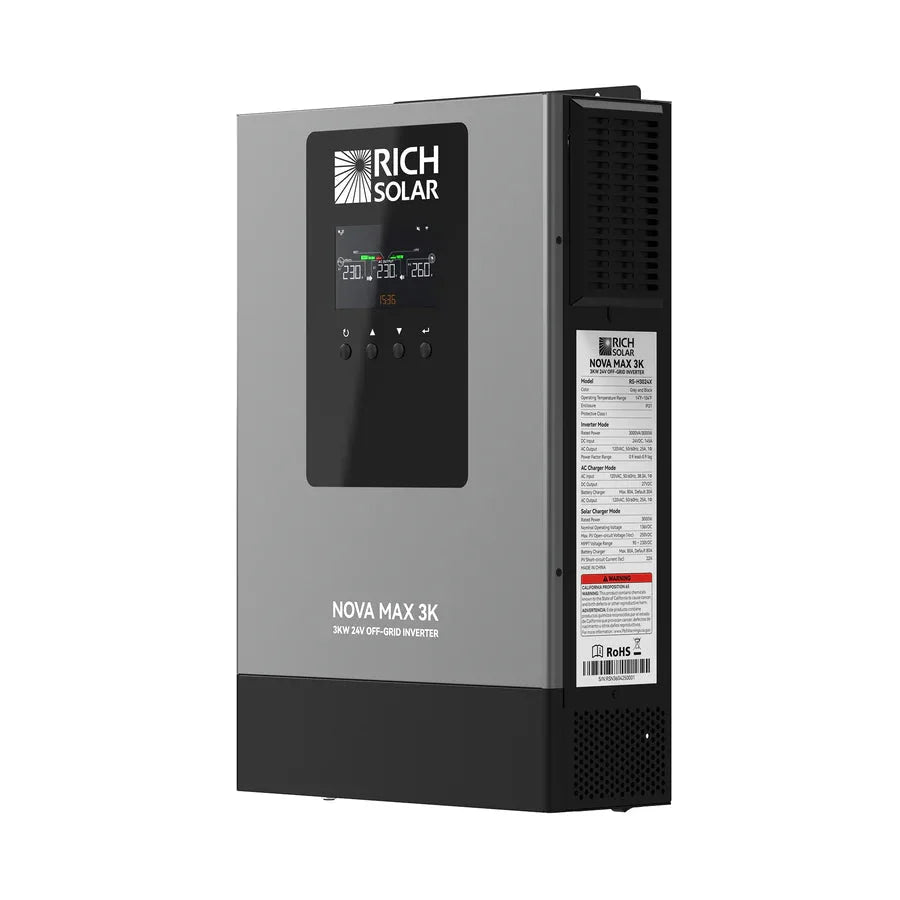 Rich Solar NOVA MAX 3K 2026 24V 3000W Off-Grid Hybrid Inverter