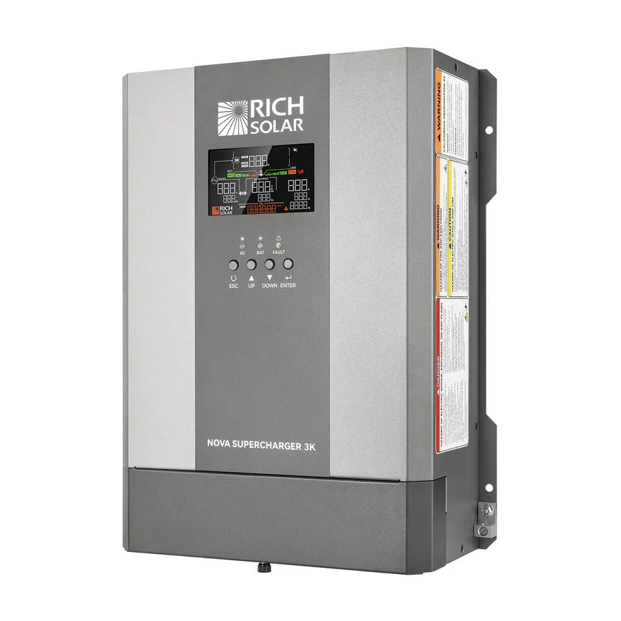 Rich Solar NOVA SUPERCHARGER 3K 3000W 12V Pure Sine Wave Inverter Charger