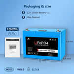 SunGoldPower 12V 100Ah LiFePo4 Deep Cycle Lithium Battery / Bluetooth / Self-Heating / IP65