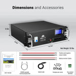 SunGoldPower 48V 100Ah Server Rack LiFePO4 Lithium Battery