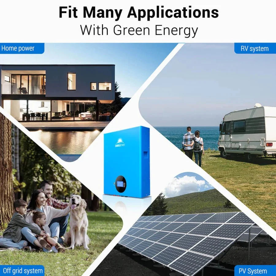 SunGoldPower 5.12kWh Powerwall LiFePO4 Lithium Battery