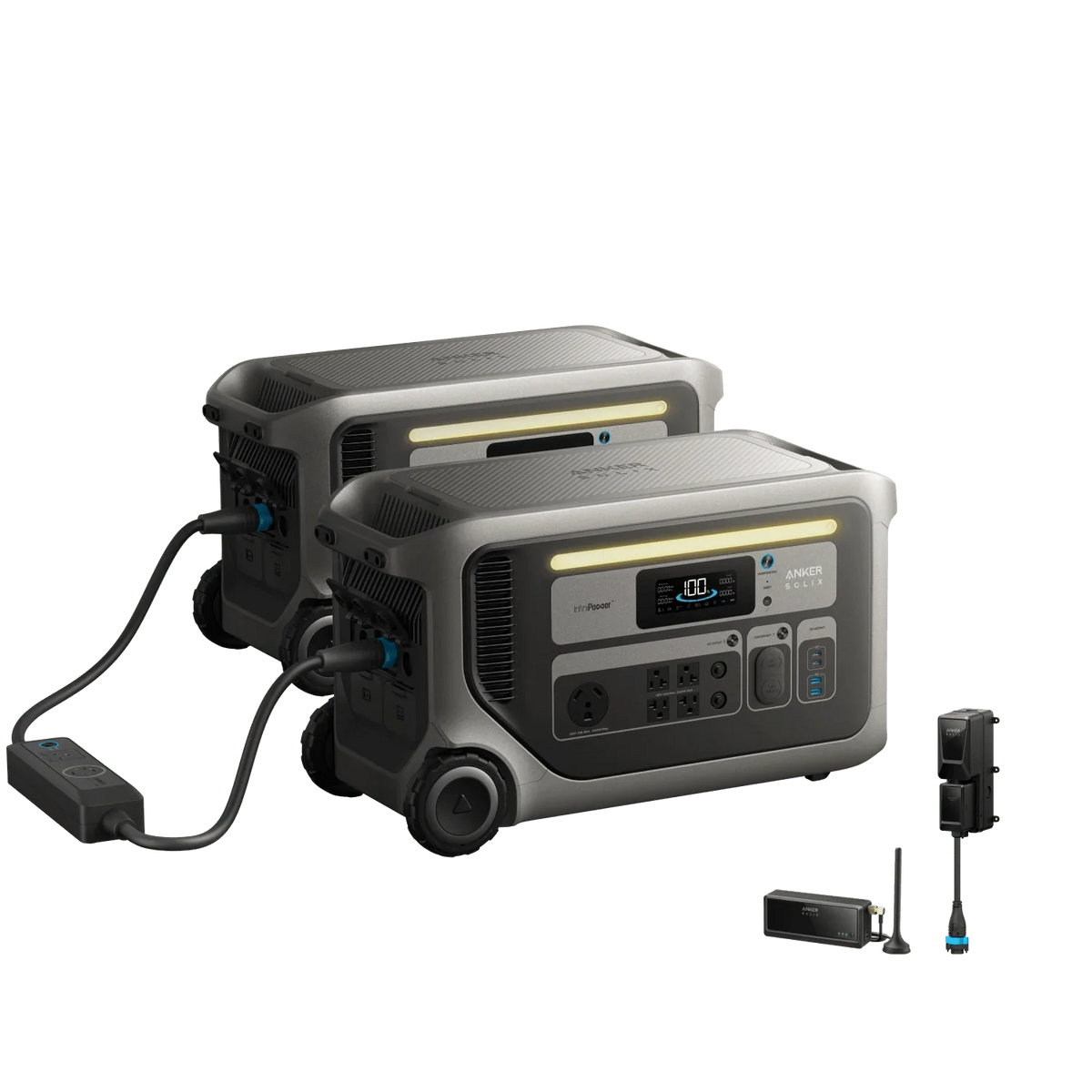 2 x Anker SOLIX F3000 Portable Power Stations Kit