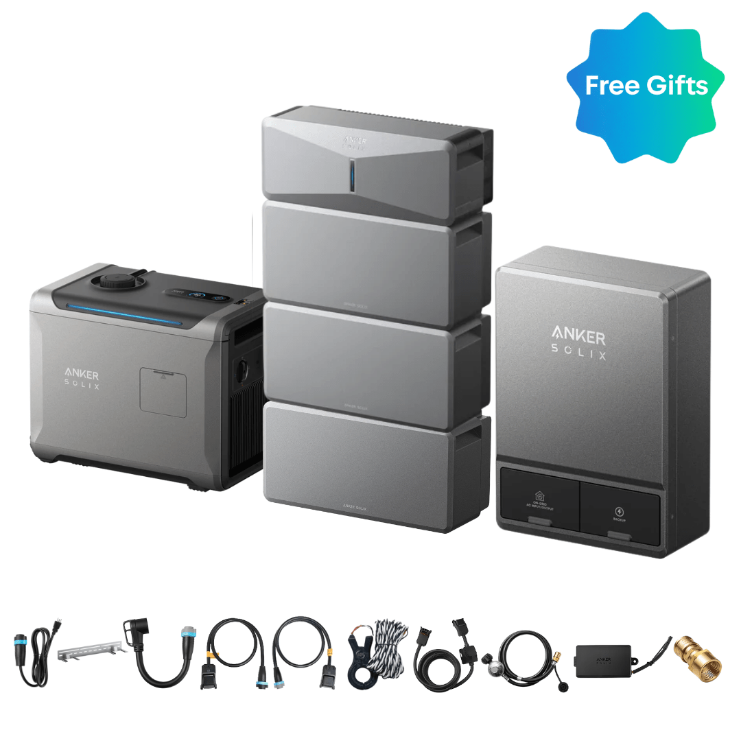 Anker SOLIX E10 Power Module + Batteries + Smart Inlet Box + Smart Generator 5500 (Tri-Fuel) - Off Grid Stores