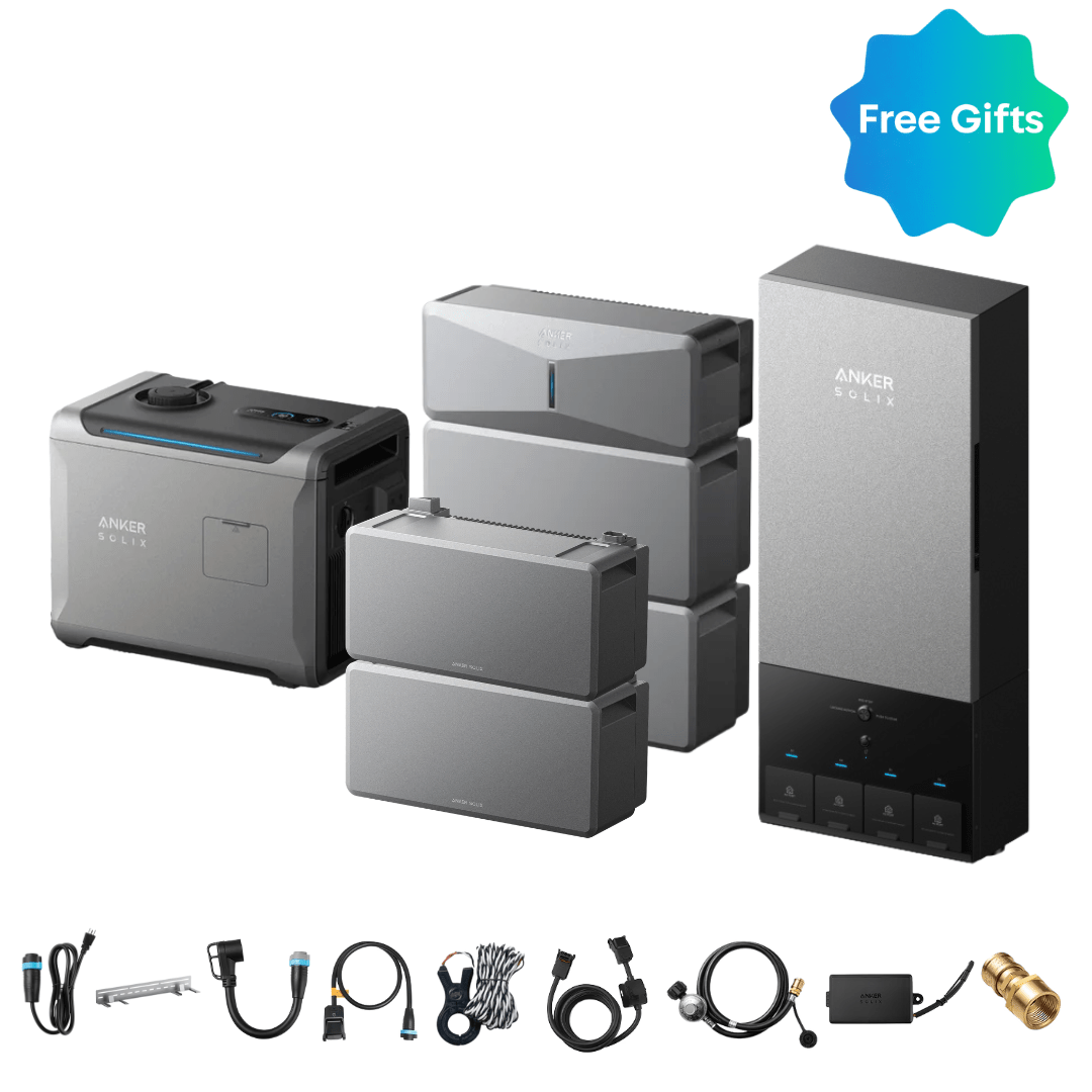Anker SOLIX E10 Infinite Backup Kits | 6kWh - 24 kWh LiFePO4 Battery | 5X Backup Time | Smart Control & Outdoor-Ready - Off Grid Stores