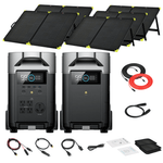 EcoFlow DELTA Pro With Extra Battery 7200Wh 3600W Solar Generator + 200W Portable Monocrystalline Solar Panels Kit