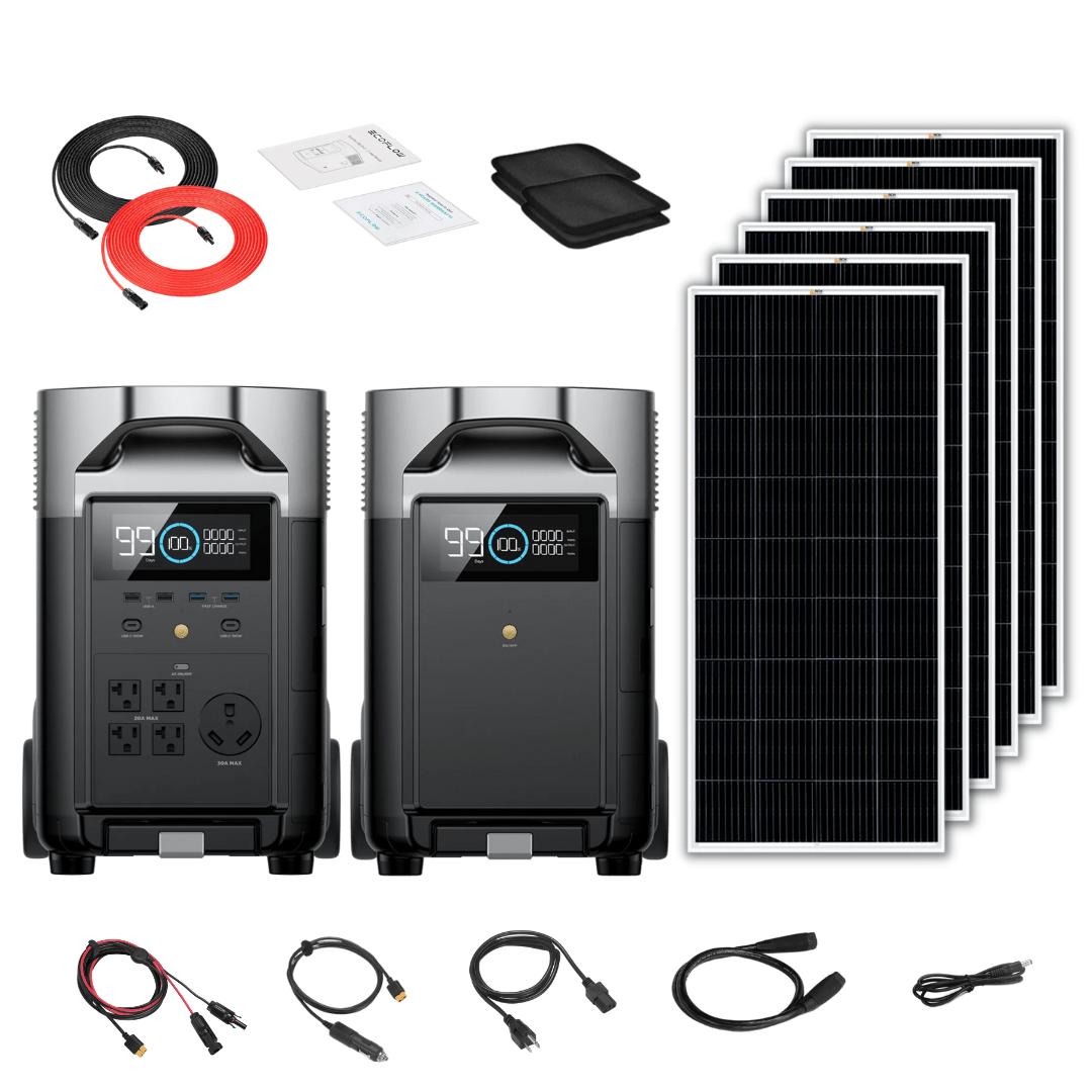 EcoFlow DELTA Pro With Extra Battery 7200Wh 3600W Solar Generator