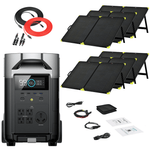 EcoFlow DELTA Pro 3600Wh 3600W Solar Generator + 200W Portable Monocrystalline Solar Panels Kit - Off Grid Stores