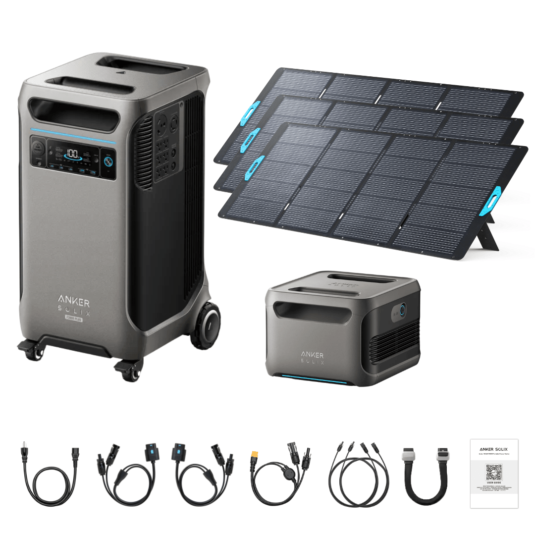 Anker SOLIX F3800 Plus Portable Power Station + 400W Portable Solar Panel - Off Grid Stores