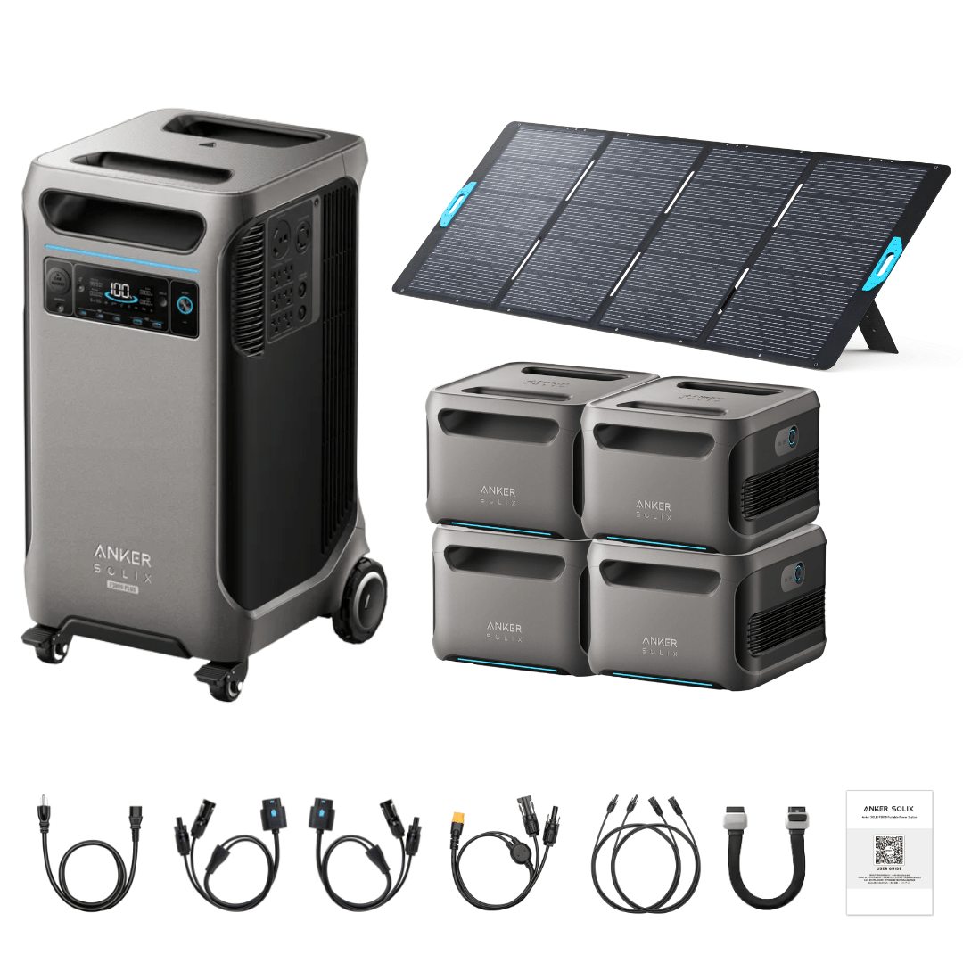 Anker SOLIX F3800 Plus Portable Power Station + 400W Portable Solar Panel - Off Grid Stores
