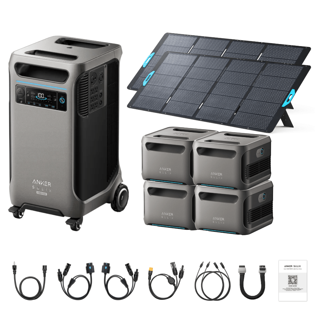 Anker SOLIX F3800 Plus Portable Power Station + 400W Portable Solar Panel - Off Grid Stores