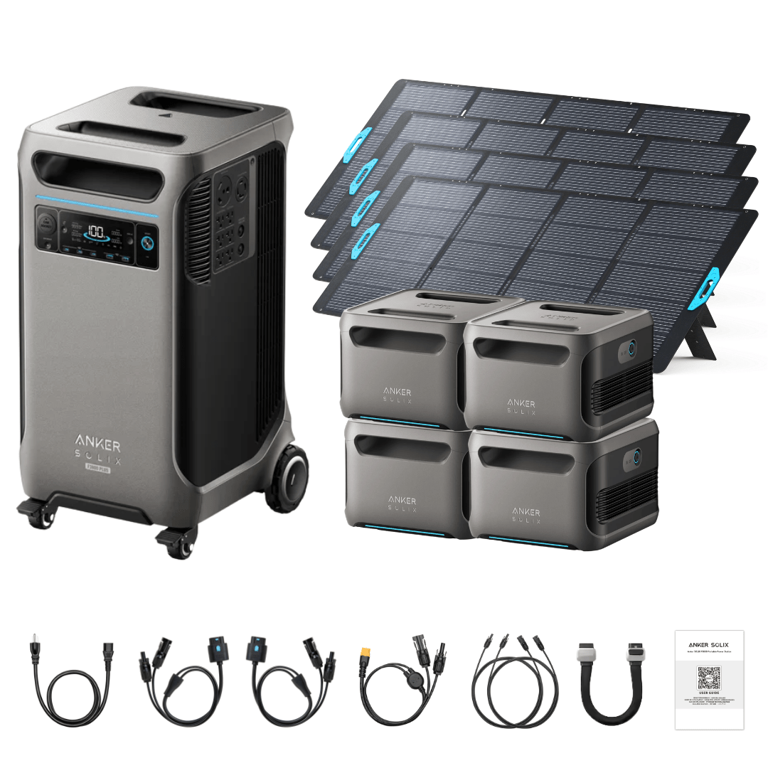 Anker SOLIX F3800 Plus Portable Power Station + 400W Portable Solar Panel - Off Grid Stores