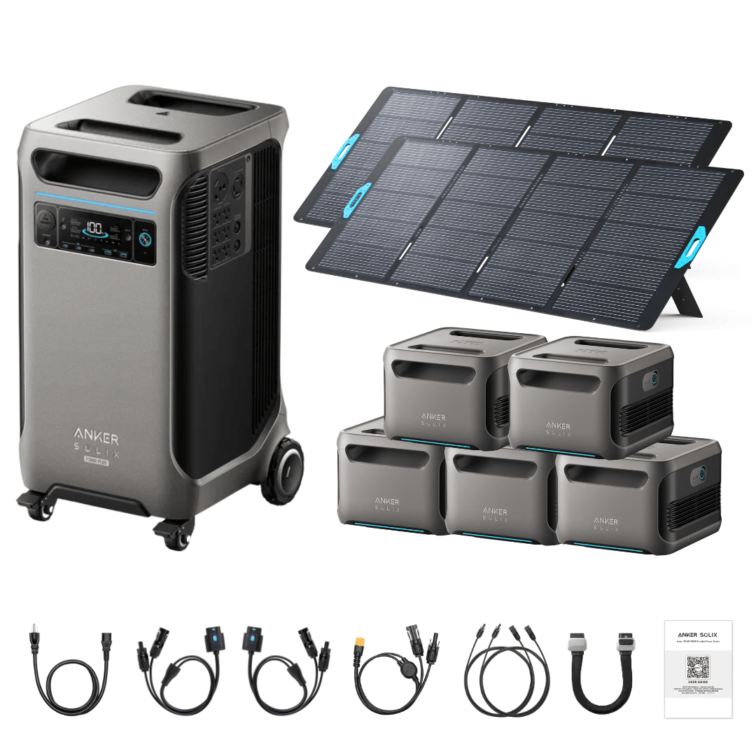 Anker SOLIX F3800 Plus Portable Power Station + 400W Portable Solar Panel - Off Grid Stores
