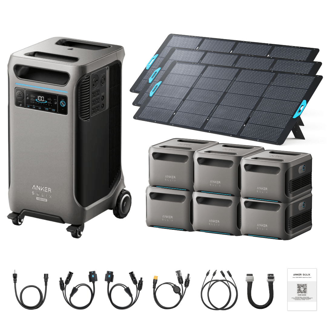 Anker SOLIX F3800 Plus Portable Power Station + 400W Portable Solar Panel - Off Grid Stores