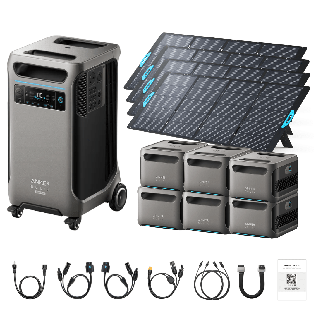 Anker SOLIX F3800 Plus Portable Power Station + 400W Portable Solar Panel - Off Grid Stores