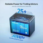 Renogy 12V 100Ah Trolling Motor Lithium Iron Phosphate Battery with Bluetooth