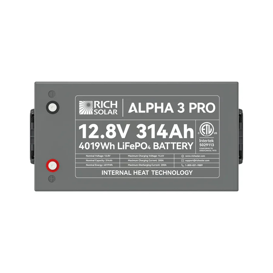 Rich Solar Alpha 3 12V 300Ah Lithium Iron Phosphate Battery